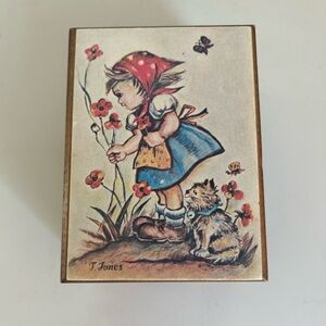 HUMMEL MUSIC BOX‎ / Girl With Flowers/ MADE IN ITALY WORKS